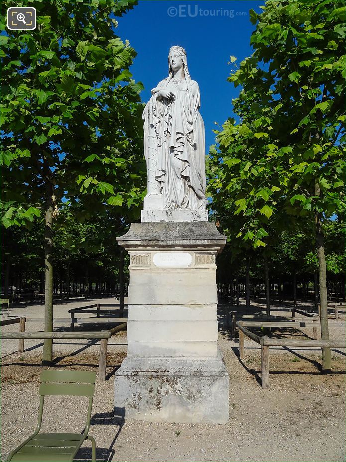 Jardin du Luxembourg Sainte Clotilde statue on West terrace