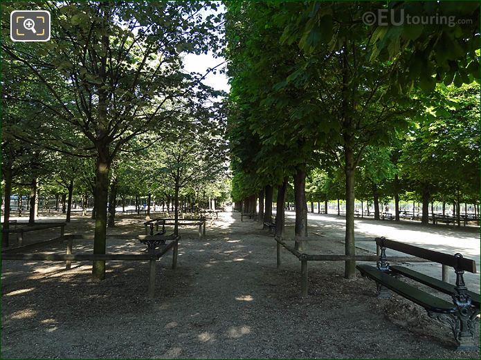 Tree lined Allees of Jardin du Luxembourg West gardens