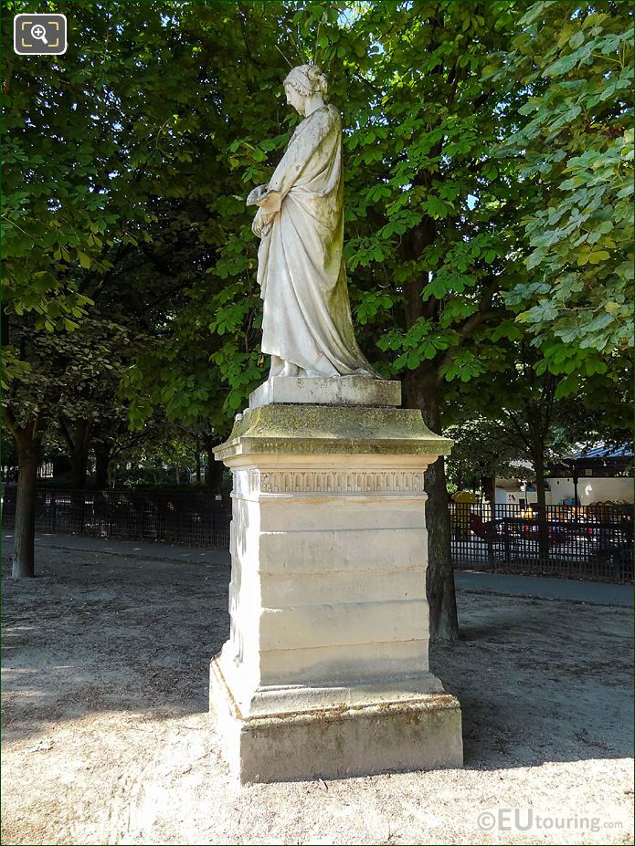 Jardin du Luxembourg Laure de Noves statue, South end of West terrace
