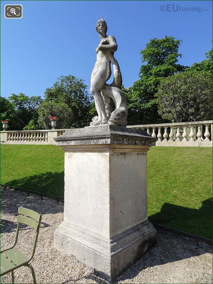 Jardin du Luxembourg Venus au Dauphin statue in West semi-circular garden