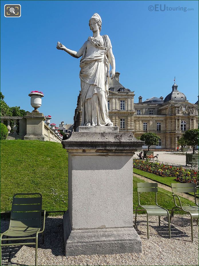 Jardin du Luxembourg Goddess of Wisdom statue West of central garden