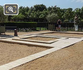 Children's sand pits, Jardin de la Roseraie, Jardin du Luxembourg, Paris