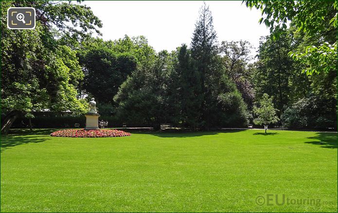 Luxembourg Gardens grass, flowerbeds and trees