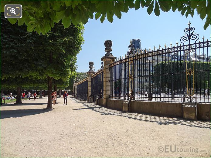 Jardin du Luxembourg South gilded railings and gates, Rue Auguste Comte, Paris