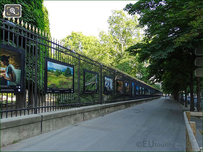 Jardin du Luxembourg art exhibition on East railings