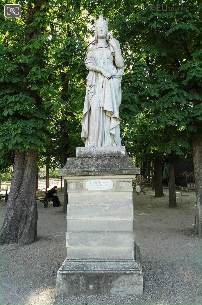 Jardin du Luxembourg Sainte Bathilde statue on East terrace