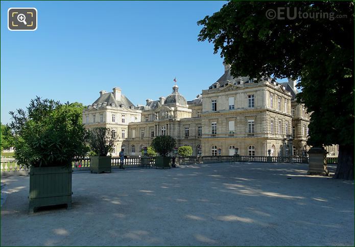Palais du Luxembourg viewed from East terrace of Jardin du Luxembourg