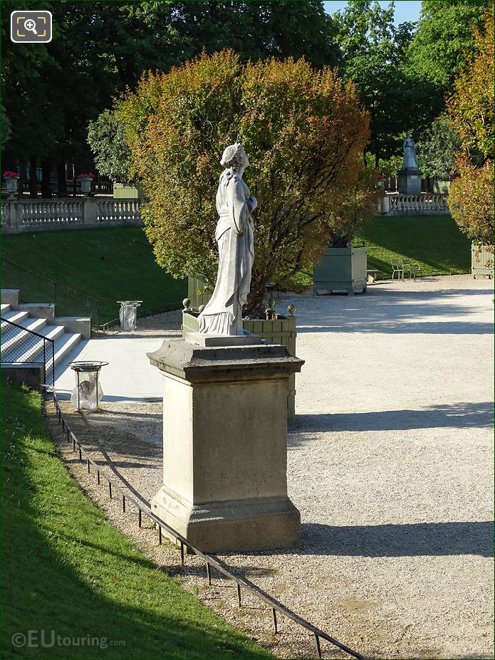 Right side of Jardin du Luxembourg Calliope statue