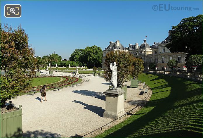 East terrace view looking NW over Jardin du Luxembourg