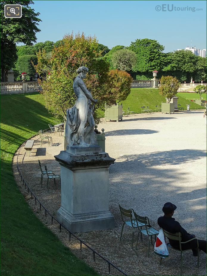 South view from semi-circular East terrace of Jardin du Luxembourg