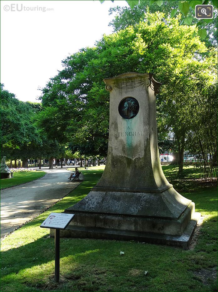 Jardin du Luxembourg Stendhal Monument in East of garden