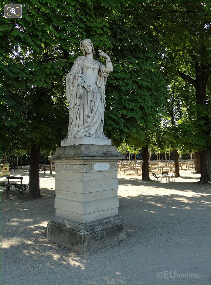 Jardin du Luxembourg Clemence Isaure statue on East terrace