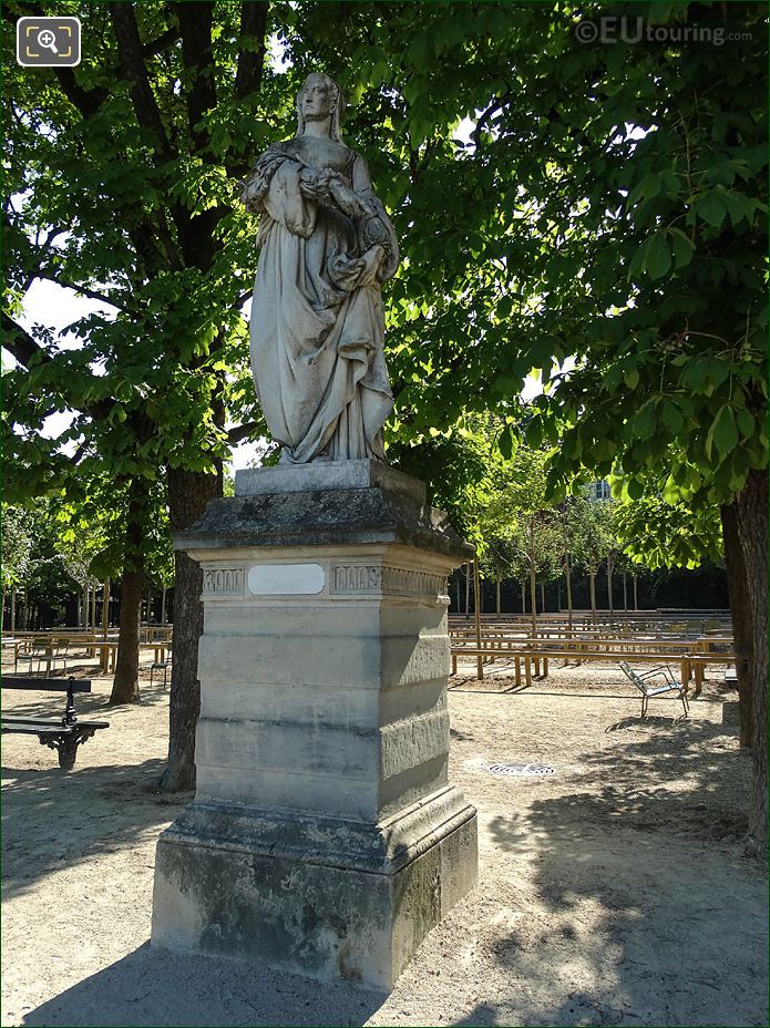 Jardin du Luxembourg Louise of Savoy statue on East terrace