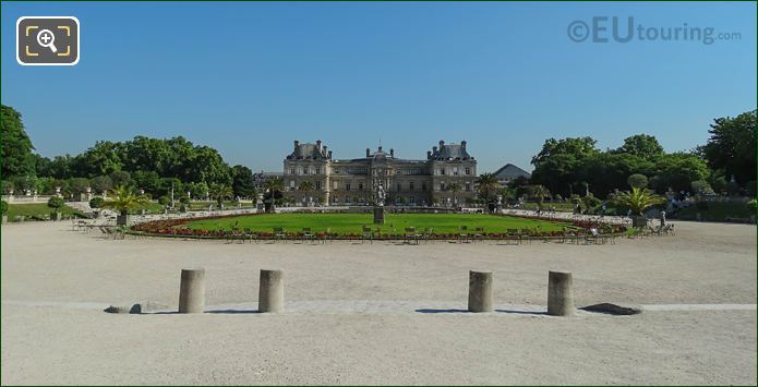 Luxembourg Gardens looking towards Palais du Luxembourg, Paris