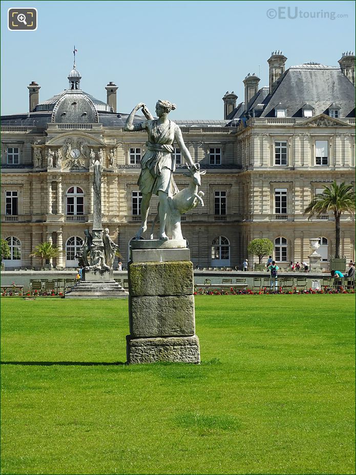 Goddess of the Hunt statue, Jardin du Luxembourg central garden