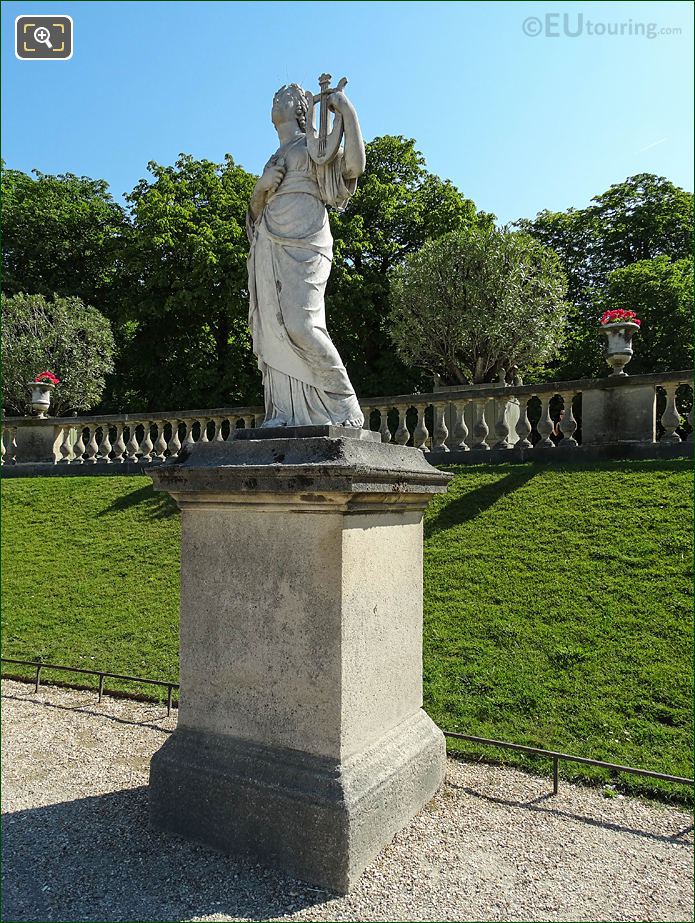Jardin du Luxembourg Goddess of Music statue in central garden