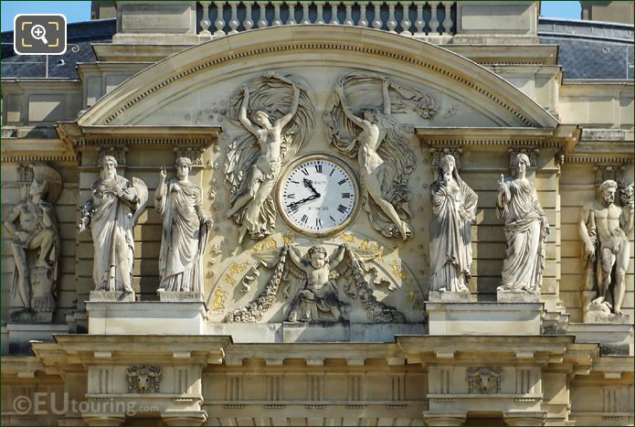 Palais du Luxembourg clock and statues