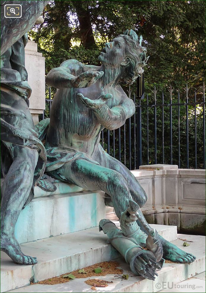 Genius of Arts statue by A Dalou, Eugene Delacroix Monument