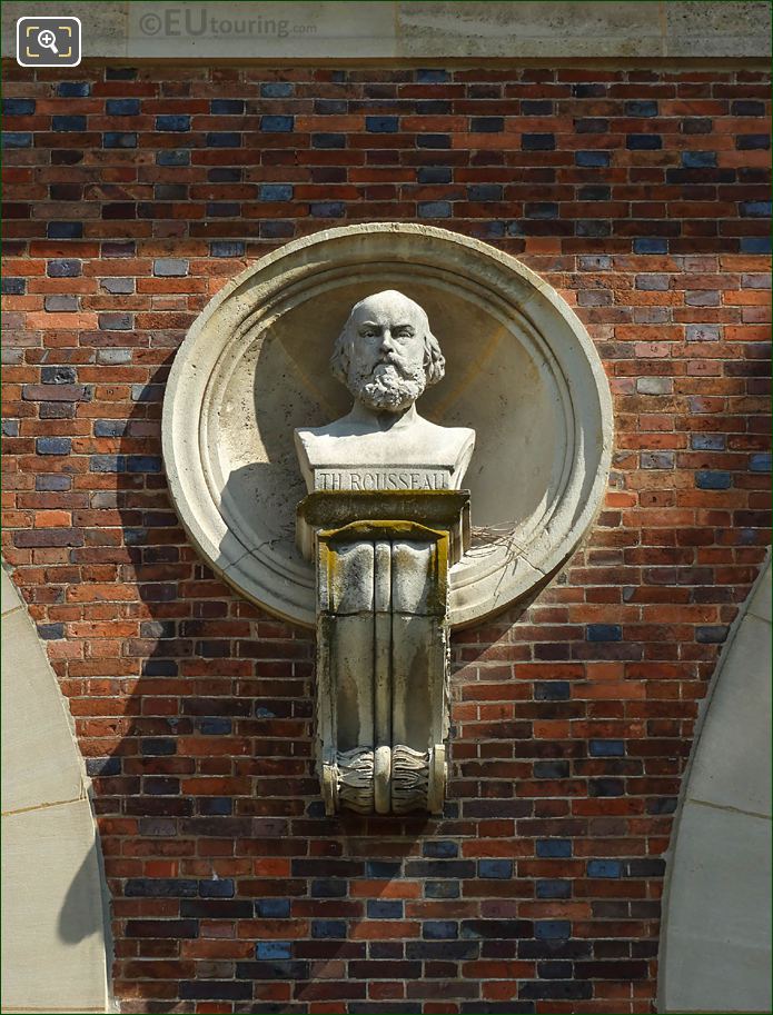 Theodore Rousseau bust on Orangerie building