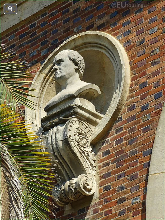 Jardin du Luxembourg Antoine Barye bust on Orangerie South facade