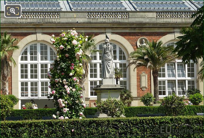 Rose garden and Orangeries arched windows