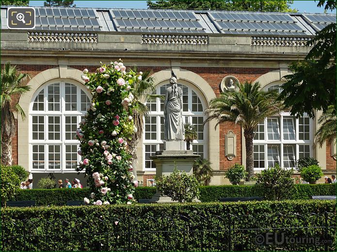 Orangery building and Rose Garden in Jardin du Luxembourg