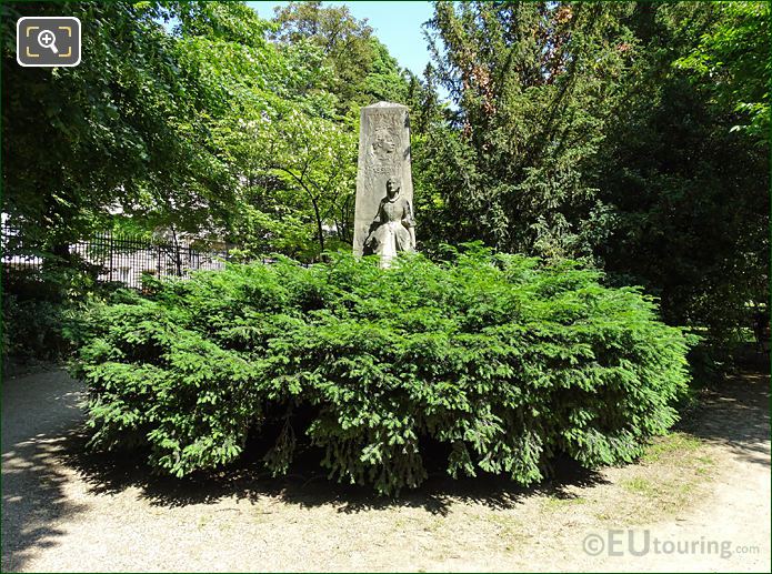 Jardin du Luxembourg Jules Massenet Monument on West side of garden
