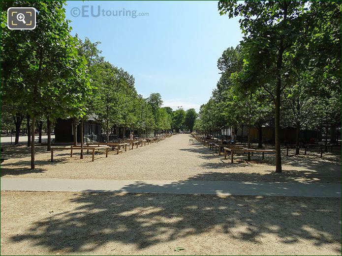 View East of Jardin du Luxembourg West side central path