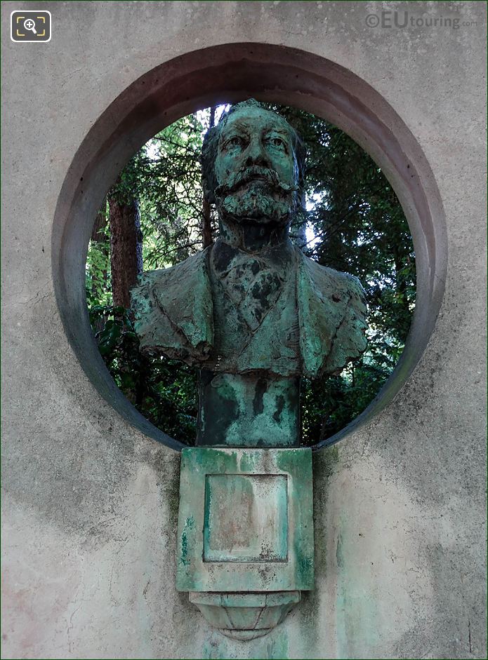 Jardin du Luxembourg Jose Maria de Heredia bust, SW side of garden