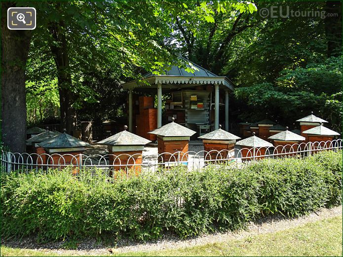 Beehives at Apiary in Jardin du Luxembourg, Paris