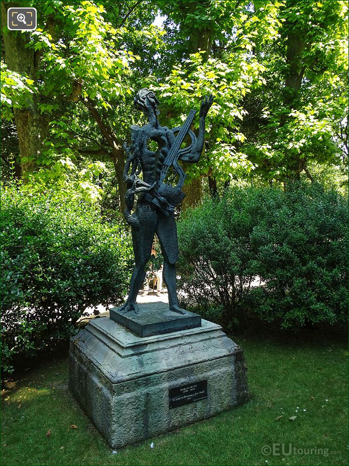 Jardin du Luxembourg Le Poete statue, South West side