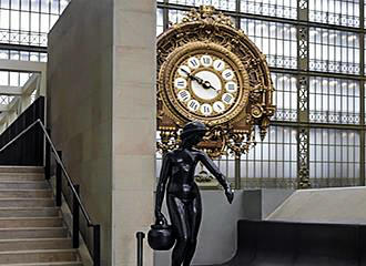 Gilded clock in Musee d’Orsay