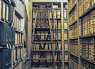 Library shelving at Musee des Archives Nationales
