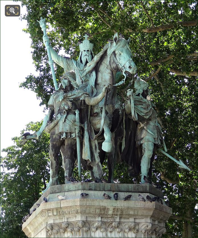 Equestrian Charlemagne statue Notre Dame de Paris