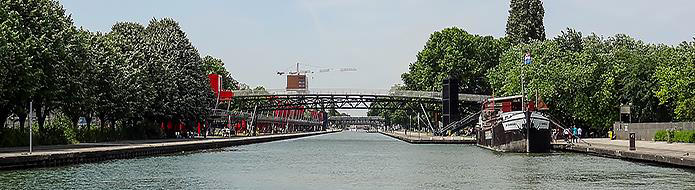 Canal de l'Ourcq inside Parc de la Villette