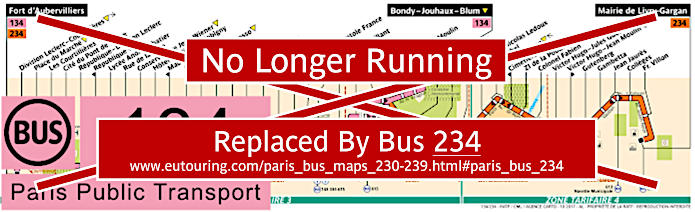 Paris Bus Line 134 Map With Stops And Connections