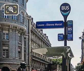 Paris RATP bus stop Louvre - Etienne Marcel