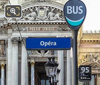 Paris RATP bus 95 stop Opera Garnier