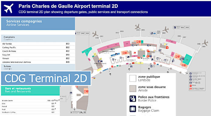 CDG Airport terminal 2D plan