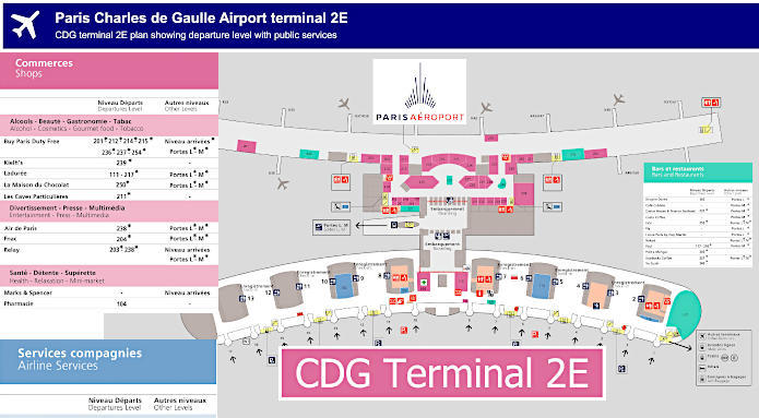 CDG Airport terminal 2E plan