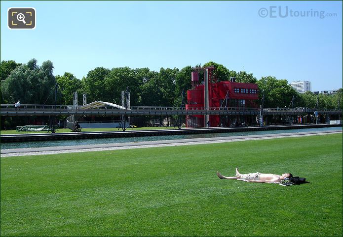 Sunbathing in Parc de Villette