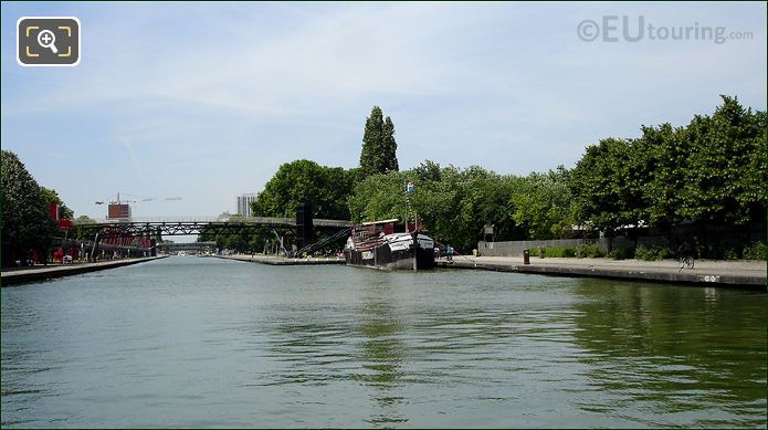 Paris canal and old barge