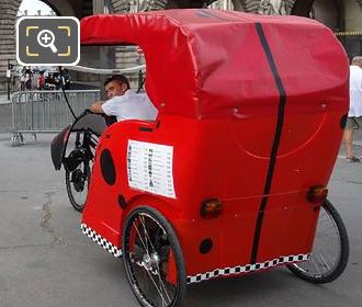 Rickshaws at Musee du Louvre Paris