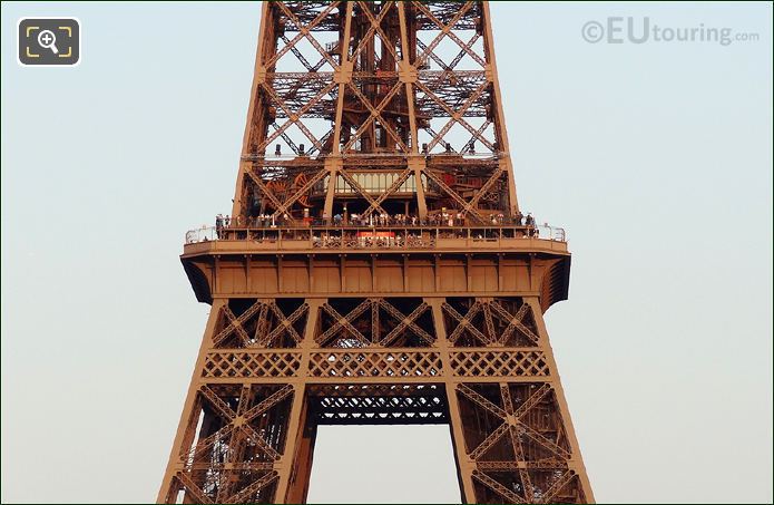Tourists on Eiffel Tower