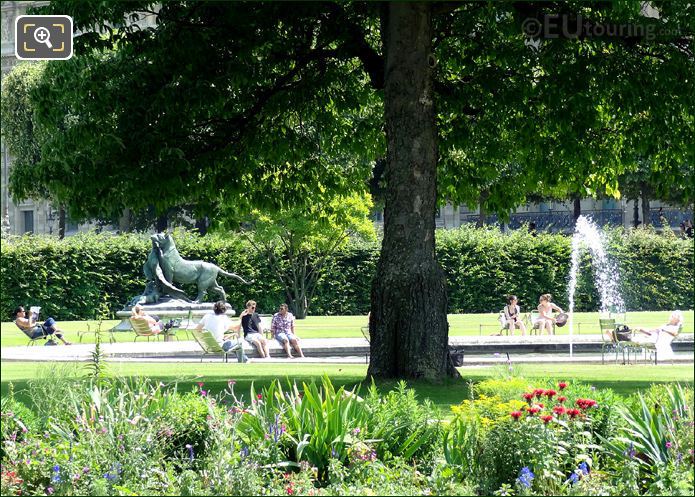 Water fountain in Tuileries Gardens