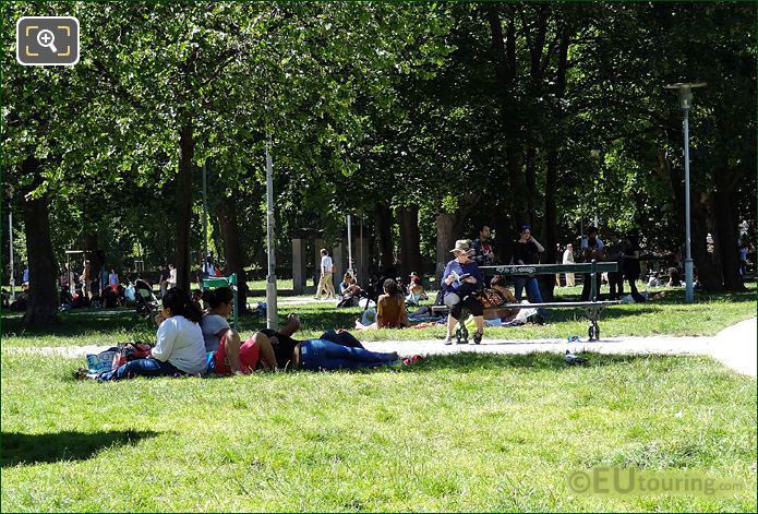 Parisians within Paris park