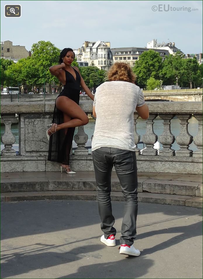 Paris Model and photographer on glamour photo shoot