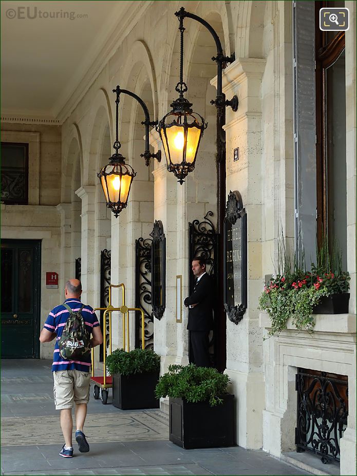 Hotel Regina Paris entrance and doorman 