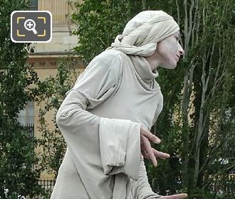 Human statue on the Pont des Arts