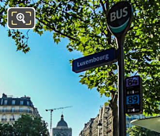 RATP bus stop Luxembourg Gardens Paris